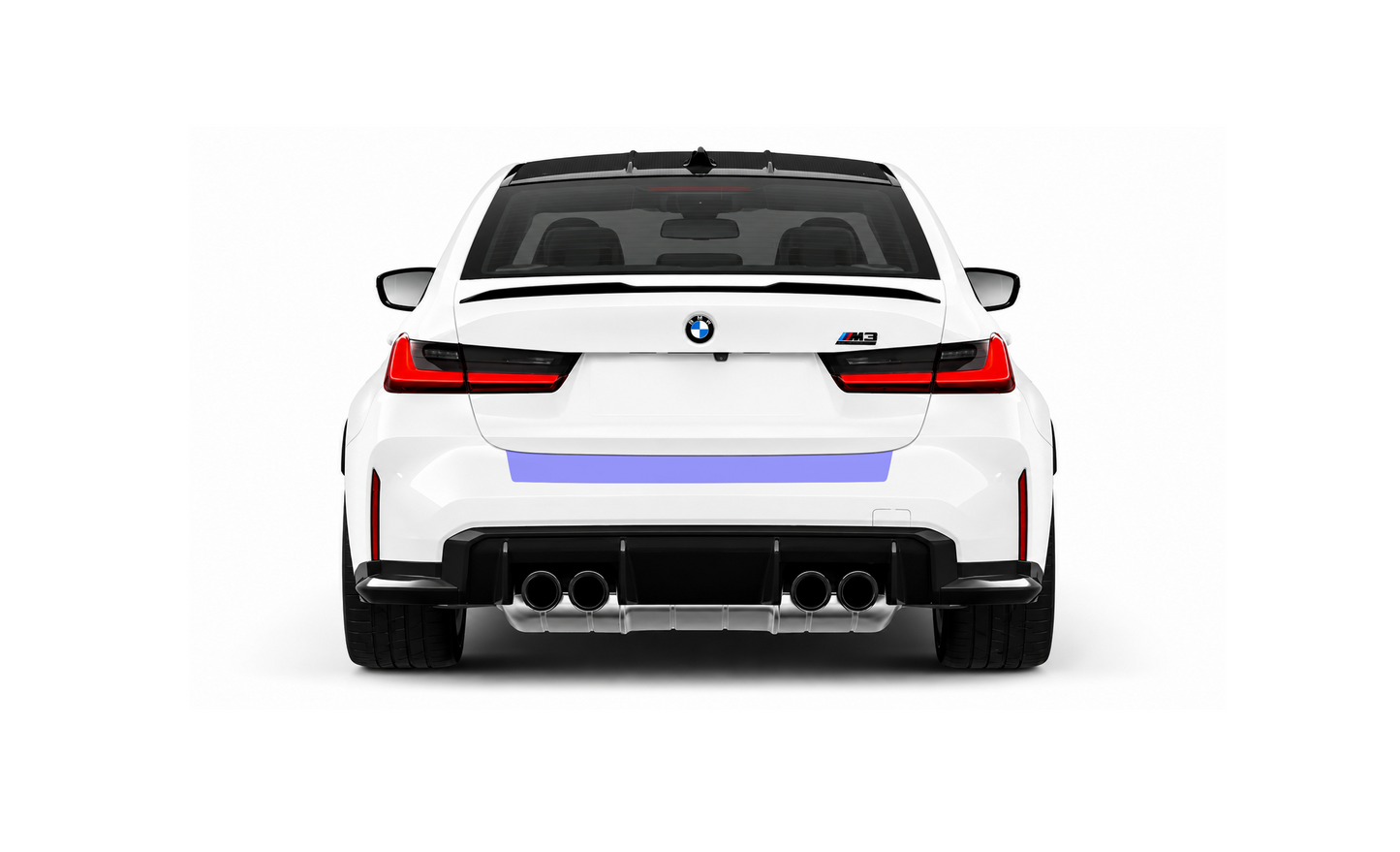 BMW M3 Saloon G80 Rear Bumper Lip Edge Paint Protection Film Kit.