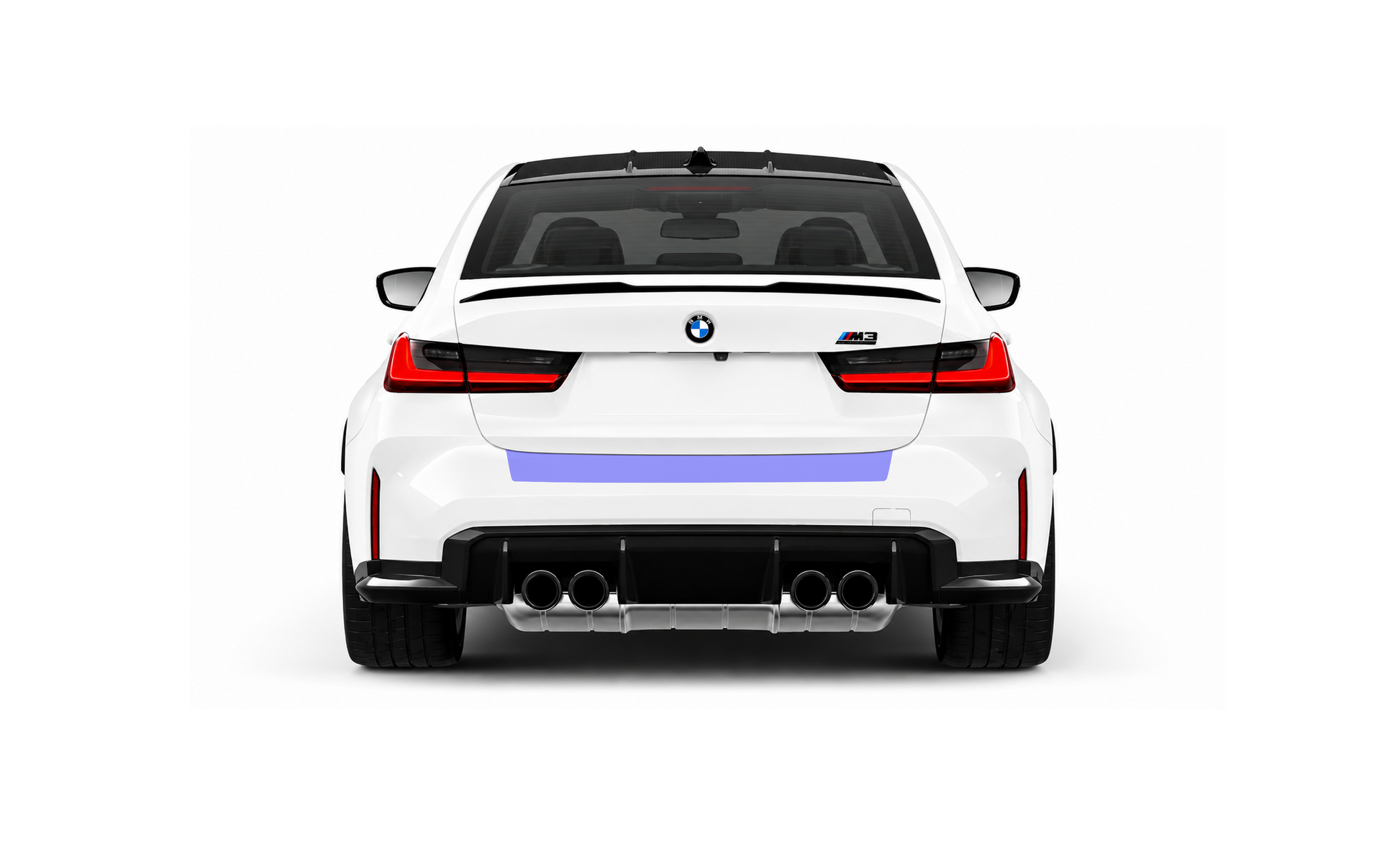 BMW M3 Saloon G80 Rear Bumper Lip Edge Paint Protection Film Kit.