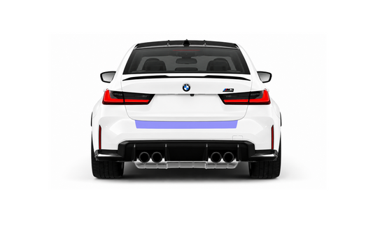 BMW M3 Saloon G80 Rear Bumper Lip Edge Paint Protection Film Kit.