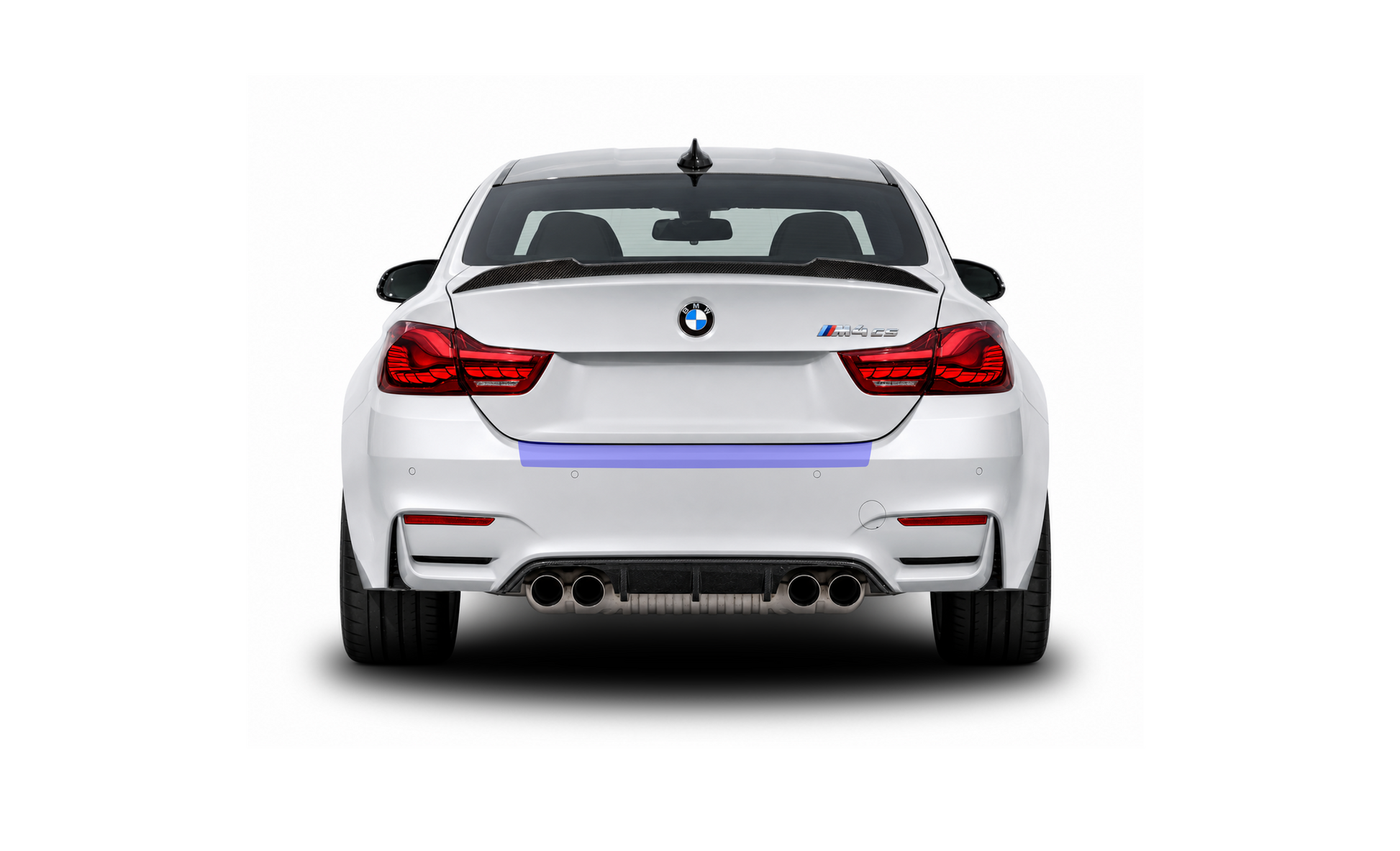 BMW M4 F82 F83 & 4 Series F32 F33 boot trunk lip PPF protector coverage area, protecting against damage from dogs, luggage, or shopping.