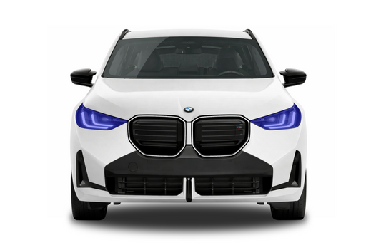 BMW X3 G45 highlighted area showing the coverage for the front headlight PPF. 