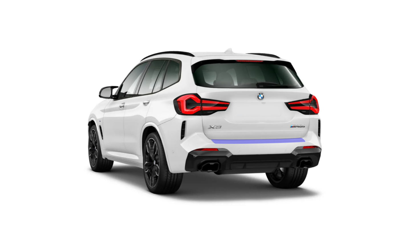 BMW X3 G01 and X3M F97 boot trunk bumper lip PPF protector coverage to prevent scratches and damage.