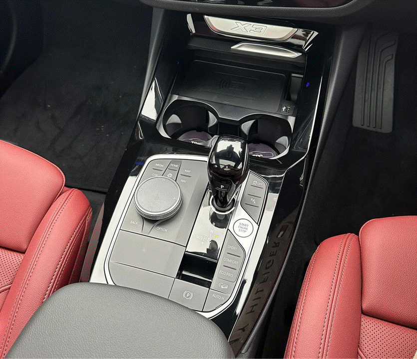 BMW X3, X4, X3M, & X4M piano black interior trim center console pre cut self healing PPF kit protection coverage.