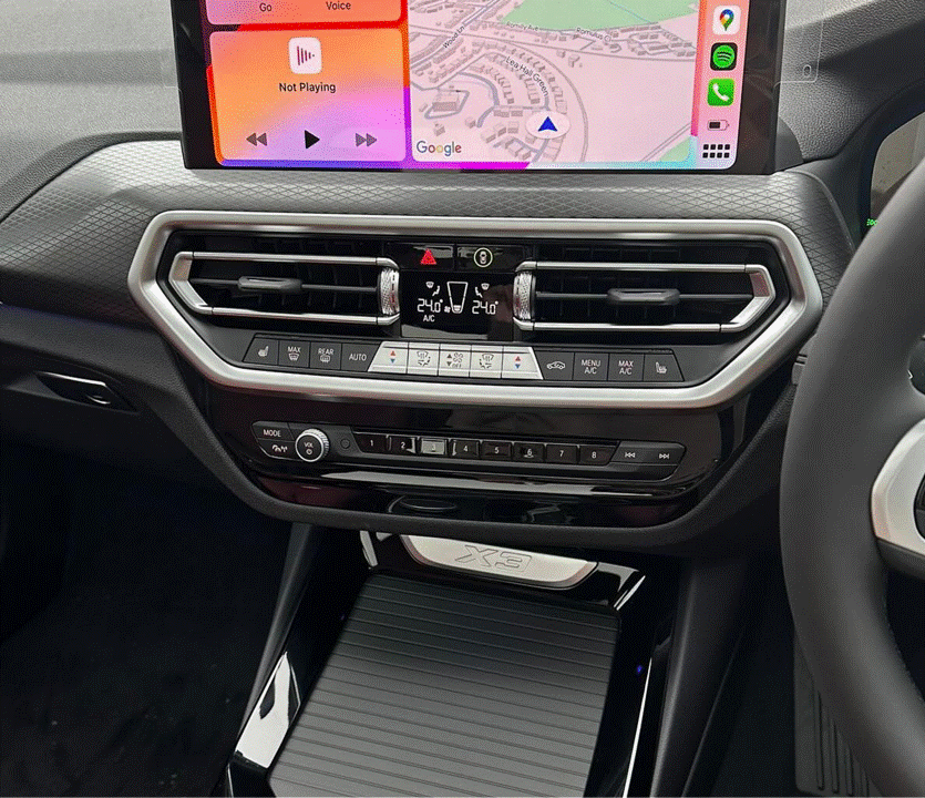 BMW X3, X4, X3M, & X4M piano black interior trim dashboard pre cut self healing PPF kit protection coverage.