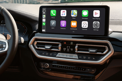 BMW X3, X4, X3M, & X4M navigation screen and climate control screen protector coverage area.