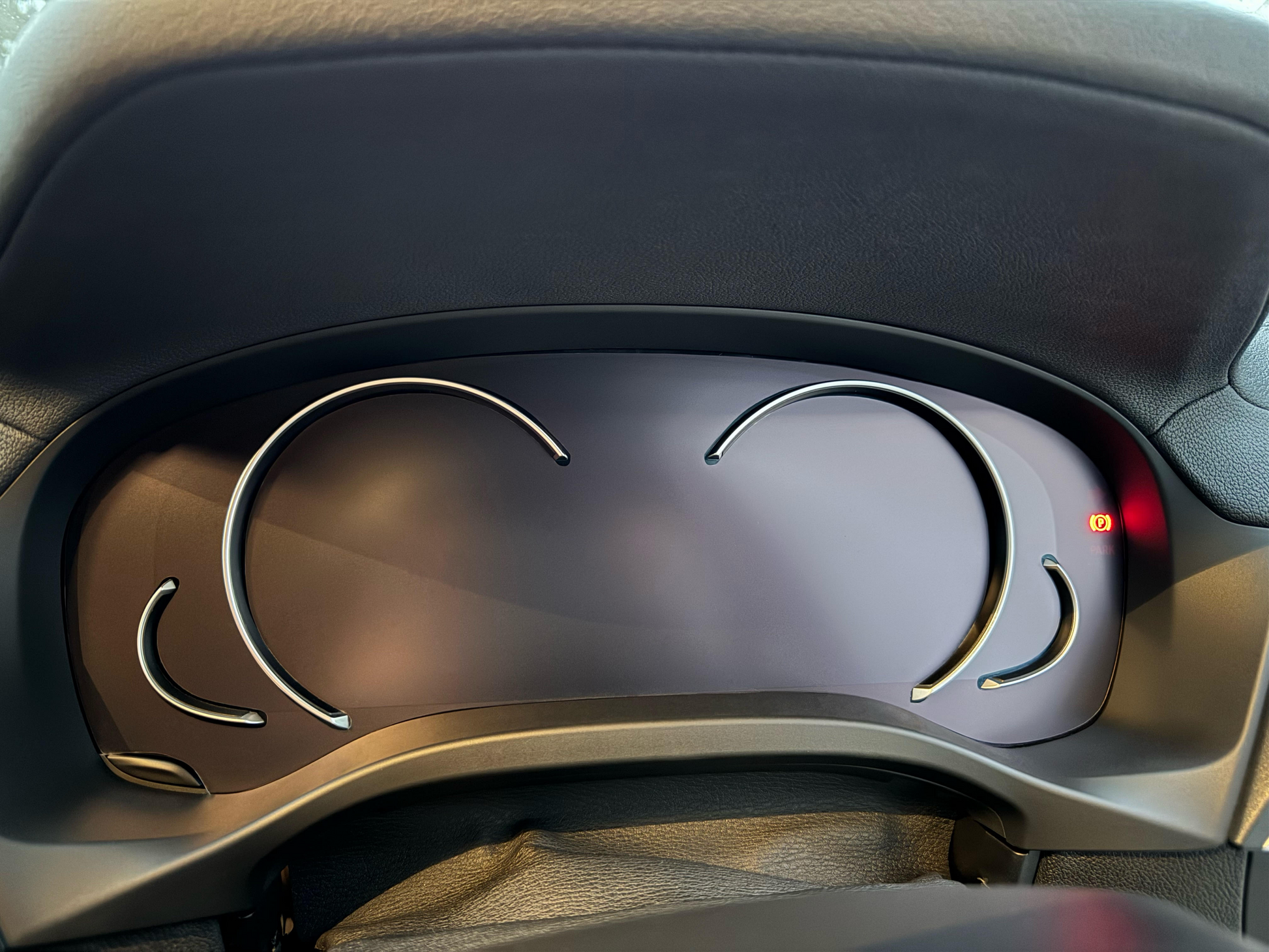 BMW X3, X4, X3M, & X4M pre LCI virtual cockpit digital screen protector PPF installed in matte OEM finish, fixing scratches in the screen.