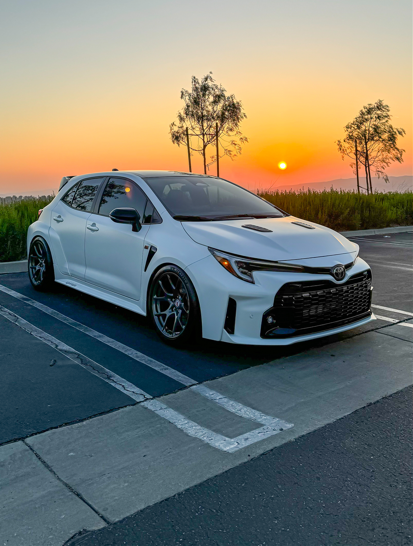 Toyota GR Corolla full pre cut matte exterior Paint Protection Film (PPF) kit installed to the vehicle.