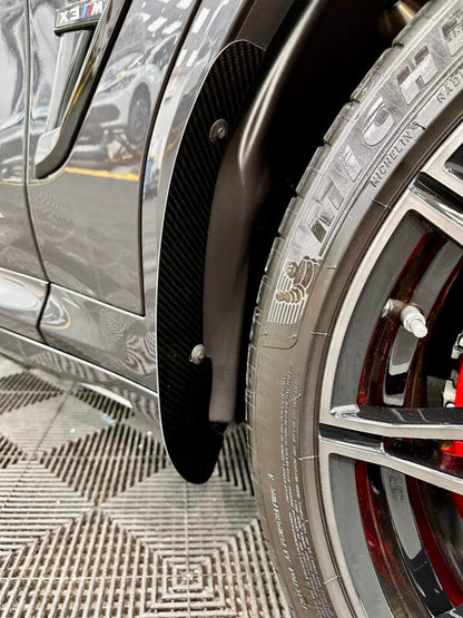 AP BMW X3 | X3M | X4 | X4M Gloss Black / Carbon Fibre Arch Guards / Mudflaps (F97 | F98 | G01 | G02 | G03)