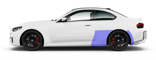 BMW M2 G87 Full Side Profile Paint Protection Film coverage area. 