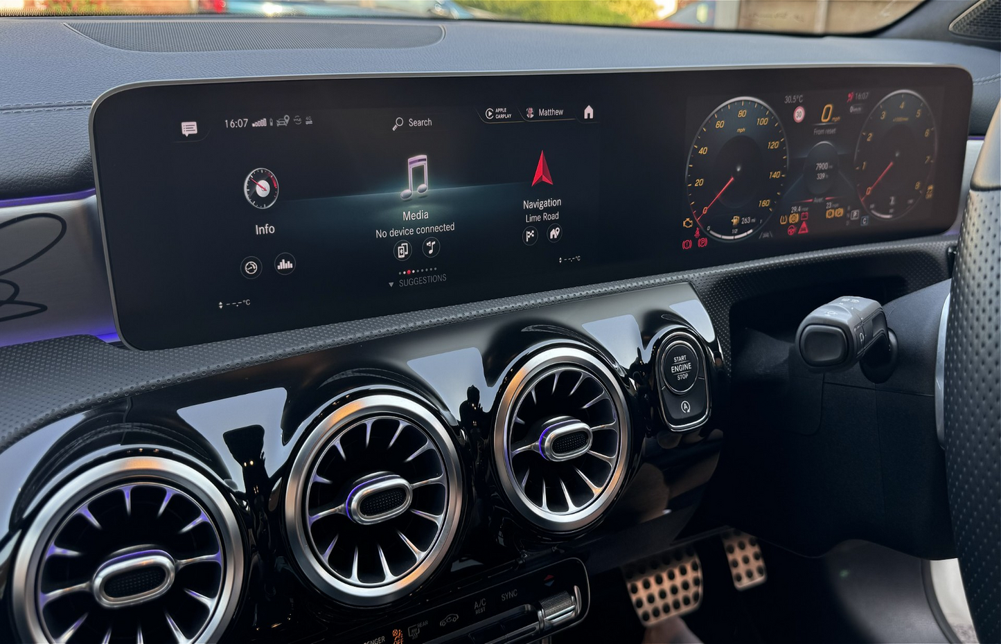 Mercedes MBUX Kombiinstrument / Navigationsbildschirm Schutzfolien-Kit (E-Klasse | W213)