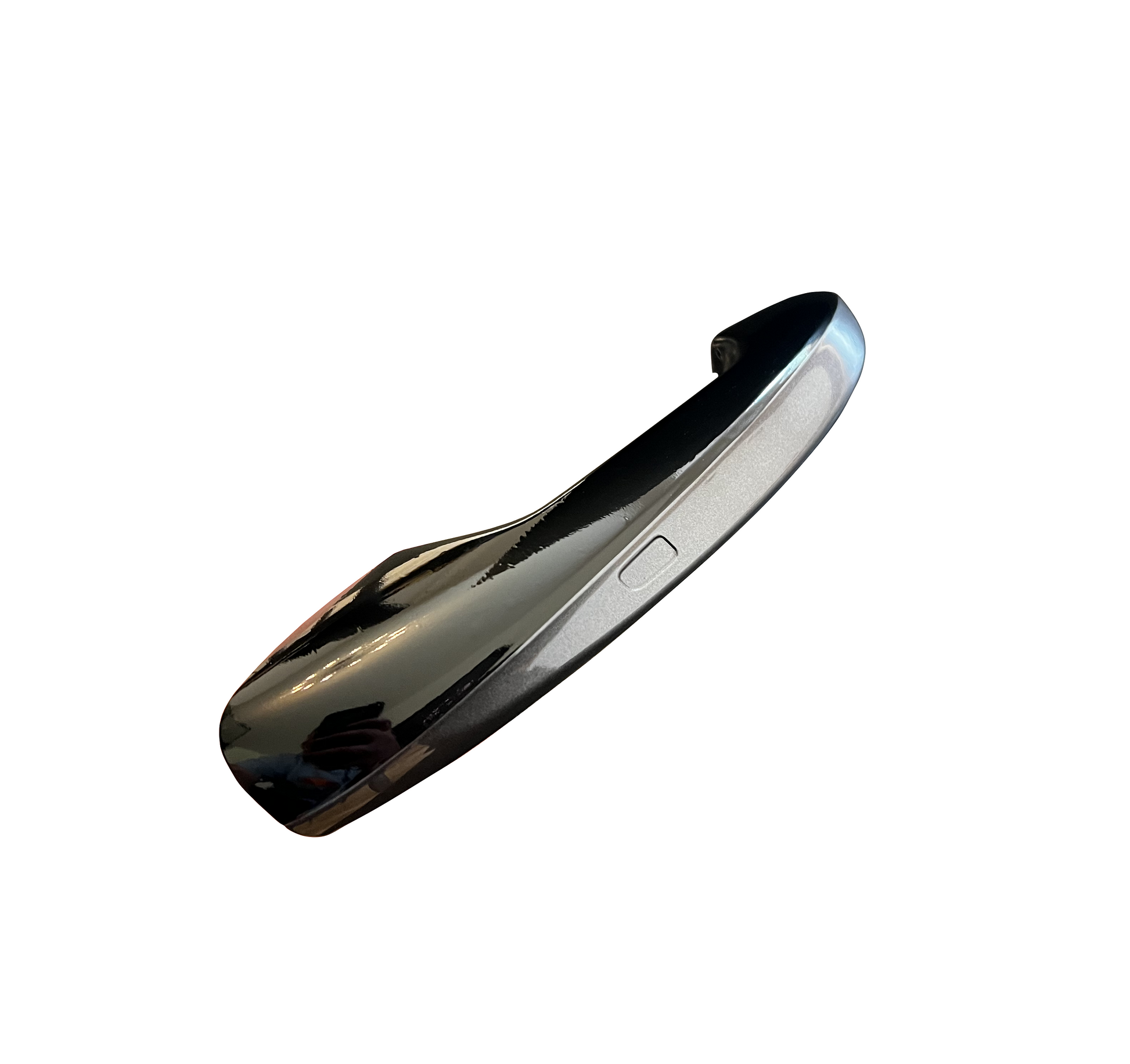 Mercedes-Benz dechromed door handle vinyl sticker installed, finihsed in gloss black.