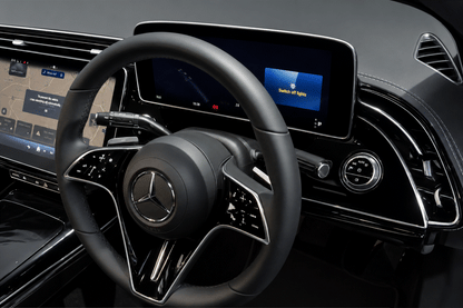 Mercedes E Class & E53 AMG W214 gloss black piano black trim PPF kit protection for the dashboard.