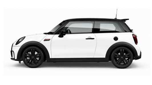 MINI Cooper F55, F56 & F57 B Pillar, C Pillar and spoiler trim PPF kit coverage to prevent scratches and fingerprints. 