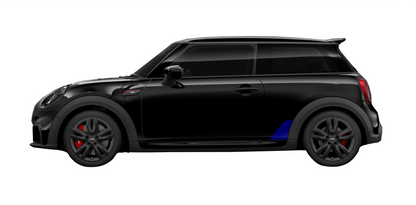 Coverage of the Rear Quarter anti stone chip Paint Protection Kit for MINI Cooper.