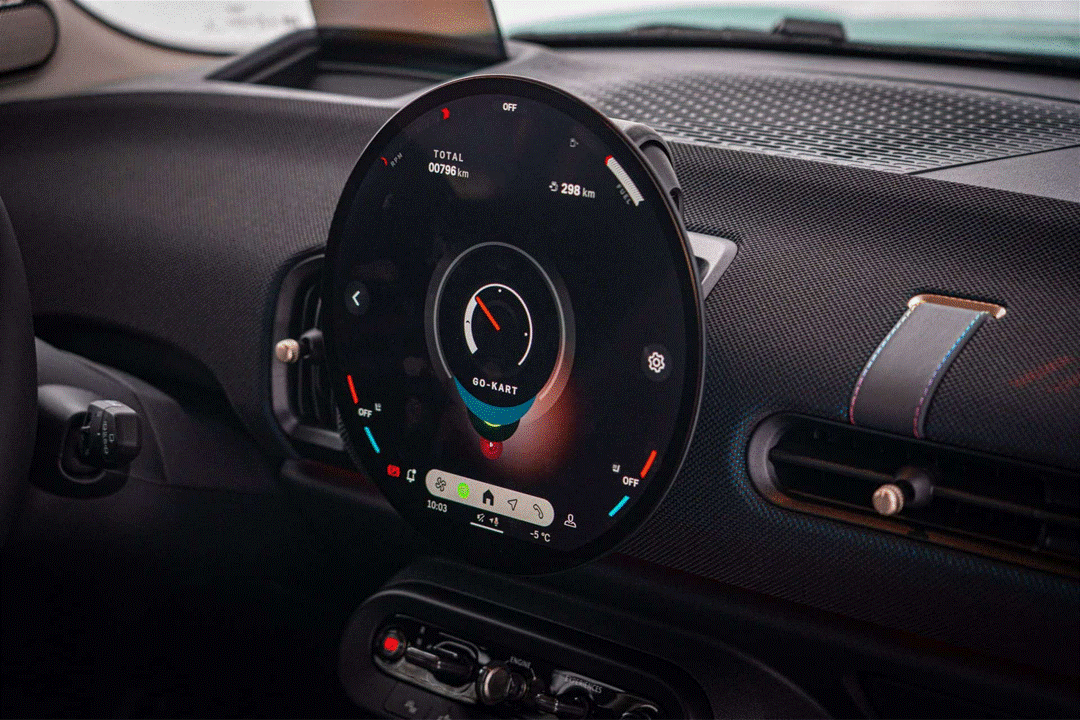 Mini Cooper, Countryman, Clubman, Aceman 2024 onward interior navigation and media screen protector coverage.