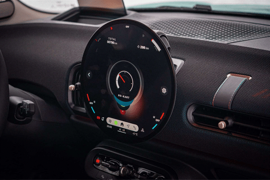 Mini Cooper, Countryman, Clubman, Aceman 2024 onward interior navigation and media screen protector coverage.