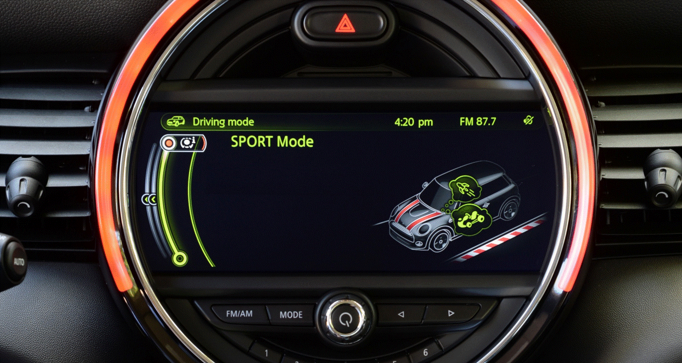 Mini navigation screen 8.8inch outline showing PPF coverage area. 