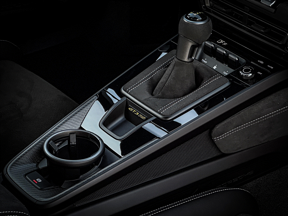 Porsche 911 992.1 & 992.2 center console interior PPF kit coverage.