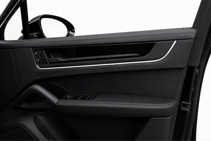 Porsche Cayenne 2024+ GEN 3 9Y0 Piano Black Door Card Trim Paint Protection Film Kit.