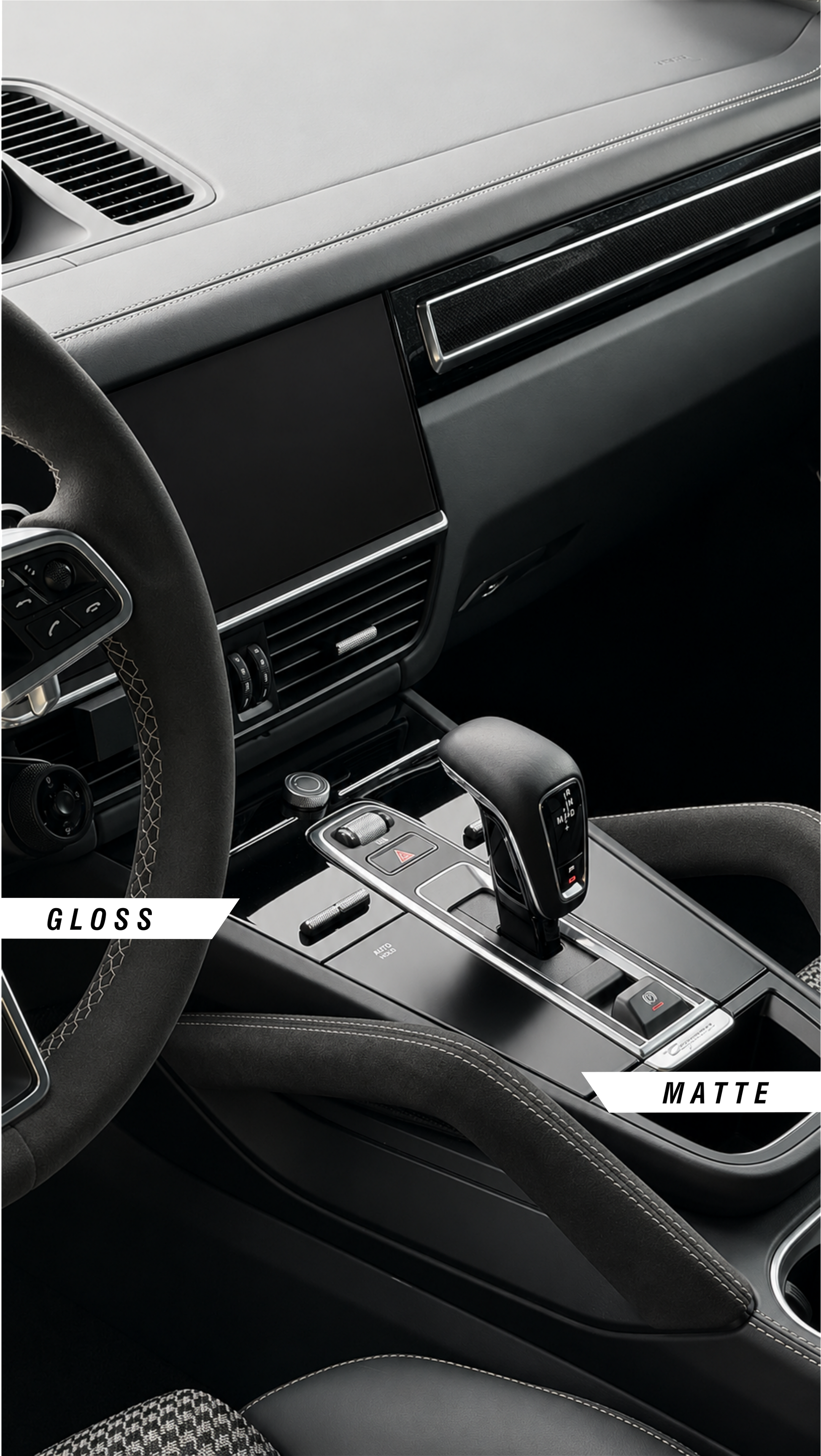Porsche Cayenne GEN 3 9Y0 2018-2024 Centre Console Paint Protection Film Kit in Gloss and Matte. 