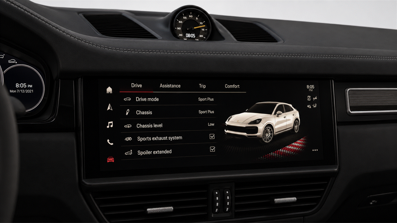 Porsche Cayenne GEN 3 9Y0 2018-2024 Navigation Infotainment Screen Protection Film Kit.