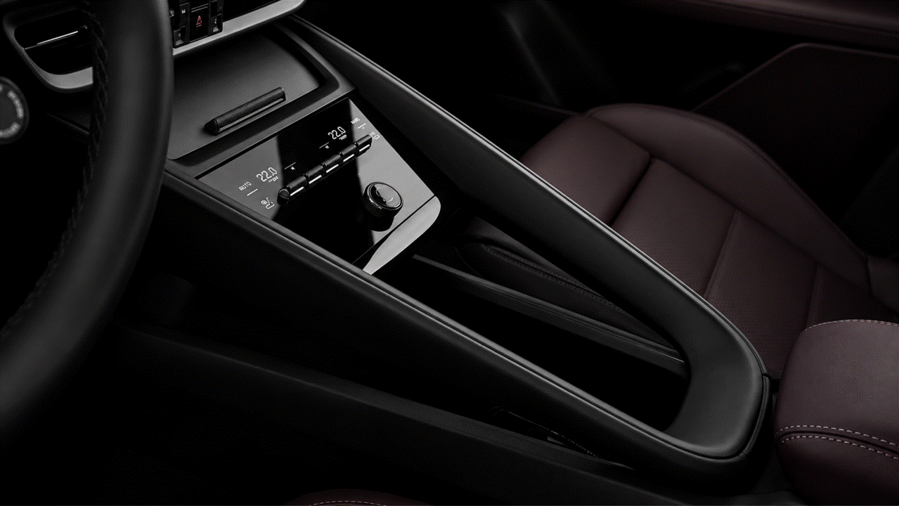 Porsche Macan GEN 2 Electric Gloss Black Centre Console Paint Protection Film Kit. 