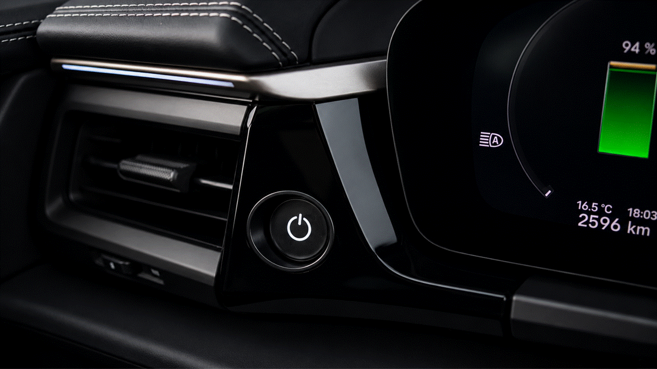 Porsche Macan GEN 2 Electric Gloss Black Power Start Stop Button Surround Paint Protection Film Kit. 