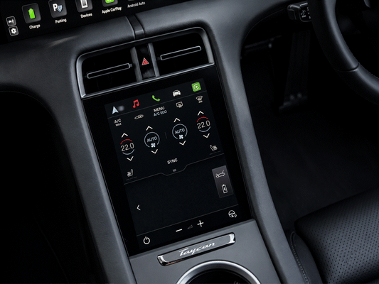 Porsche Taycan Centre Console Climate Control Screen Protection Film Kit. 