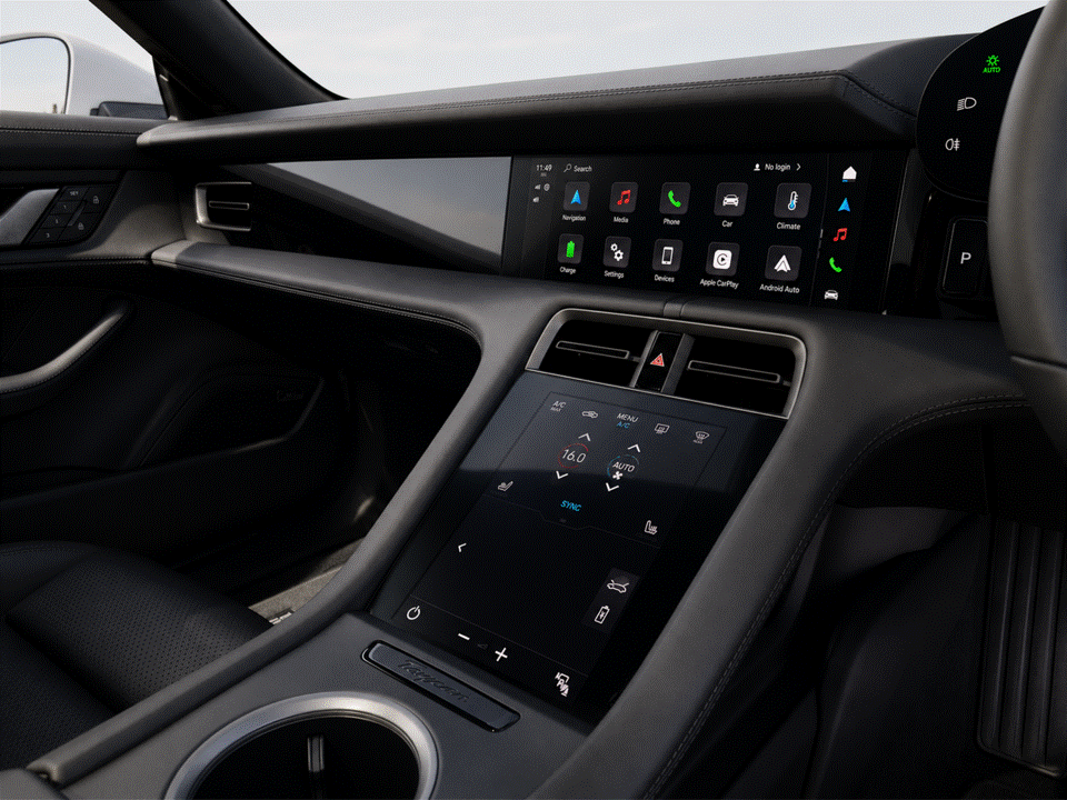 Porsche Taycan Navigation Infotainment Screen Matte anti-glare Protection Film Kit.