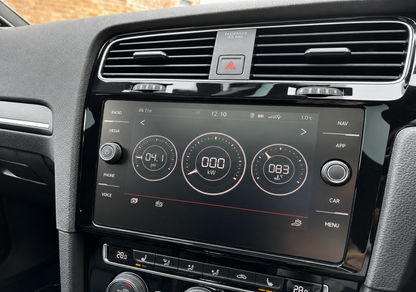 VW Golf, Arteon, Tiguan & Passat Facelift 8" navigation media screen protector in matte satin anti-glare PPF film.