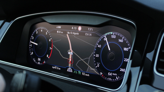 Volkswagen Golf Digital Instrument Cluster Virtual Cockpit Screen Protection Film Kit MK7.5 outline.