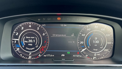 Volkswagen Golf MK7.5 Digital Instrument Cluster Virtual Cockpit installed Screen Protection Film Kit in Matte.