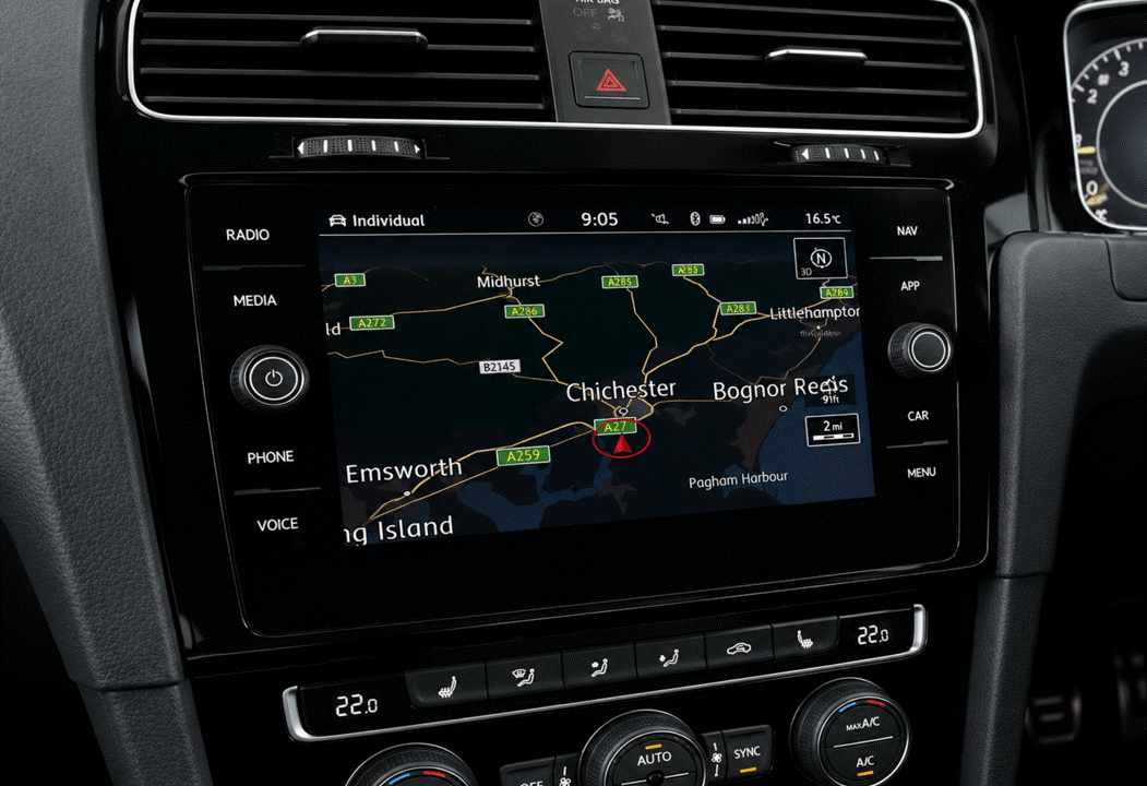 VW Golf, Arteon, Tiguan & Passat 8" navigation media screen protector coverage, boasting anti-glare & anti-fingerprint properties.