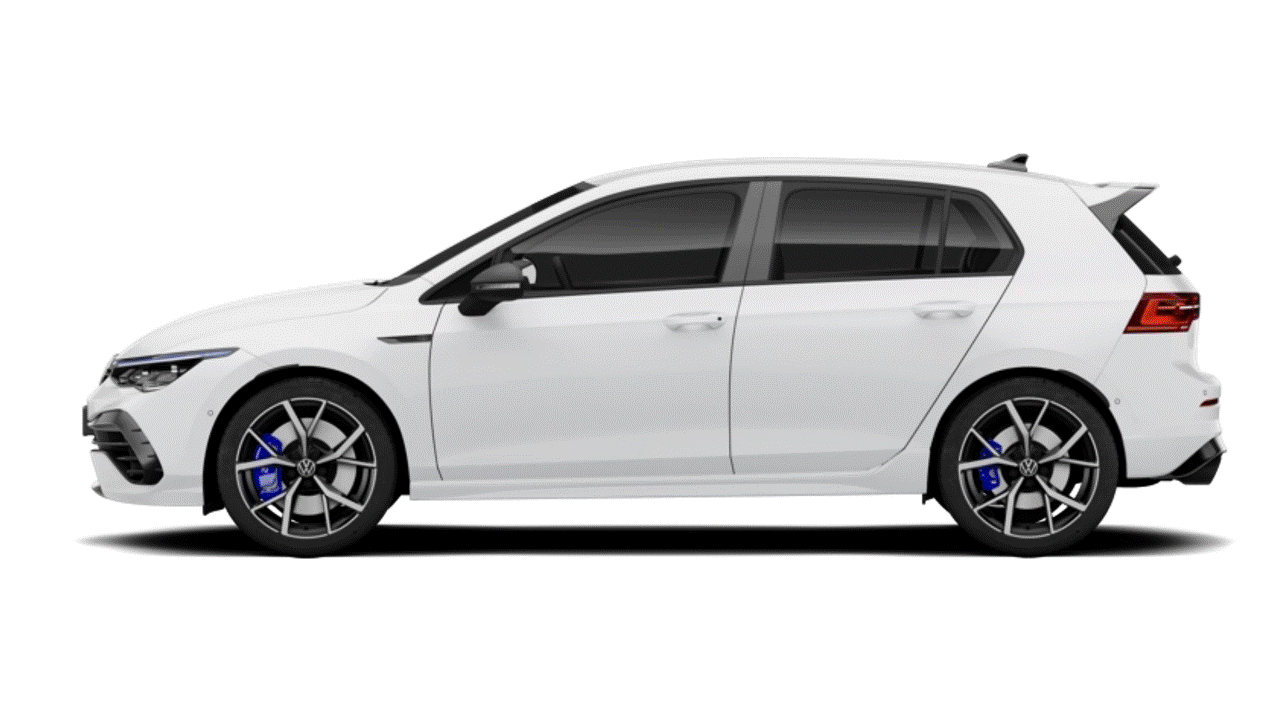 VW Golf MK8 and MK8.5 GTI, R, GTD B pillar and C pillar pre cut paint protection film kit coverage area.