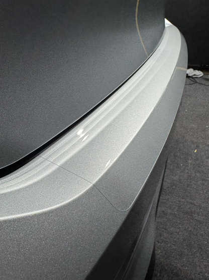 VW Golf MK8.5 R boot trunk bumper lip paint protection film kit installed.