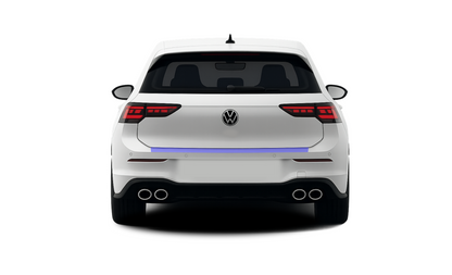 VW Golf MK8 and MK8.5 boot trunk bumper lip paint protection film kit coverage area.