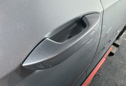 VW Golf MK8 and MK8.5 pre cut door handle cup ppf kit installed on a GTI hiding scratches. 