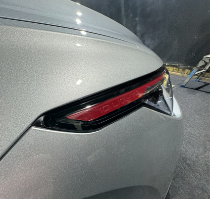 VW Golf MK8 pre cut self healing headlight ppf kit installed on a GTI demonstrating the side profile.