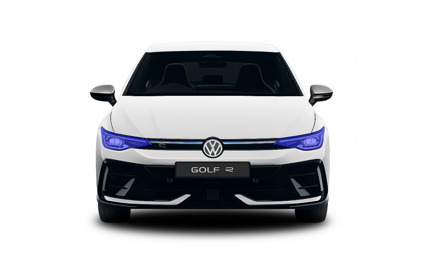 VW Golf MK8 and MK8.5 pre cut headlight ppf kit coverage area.