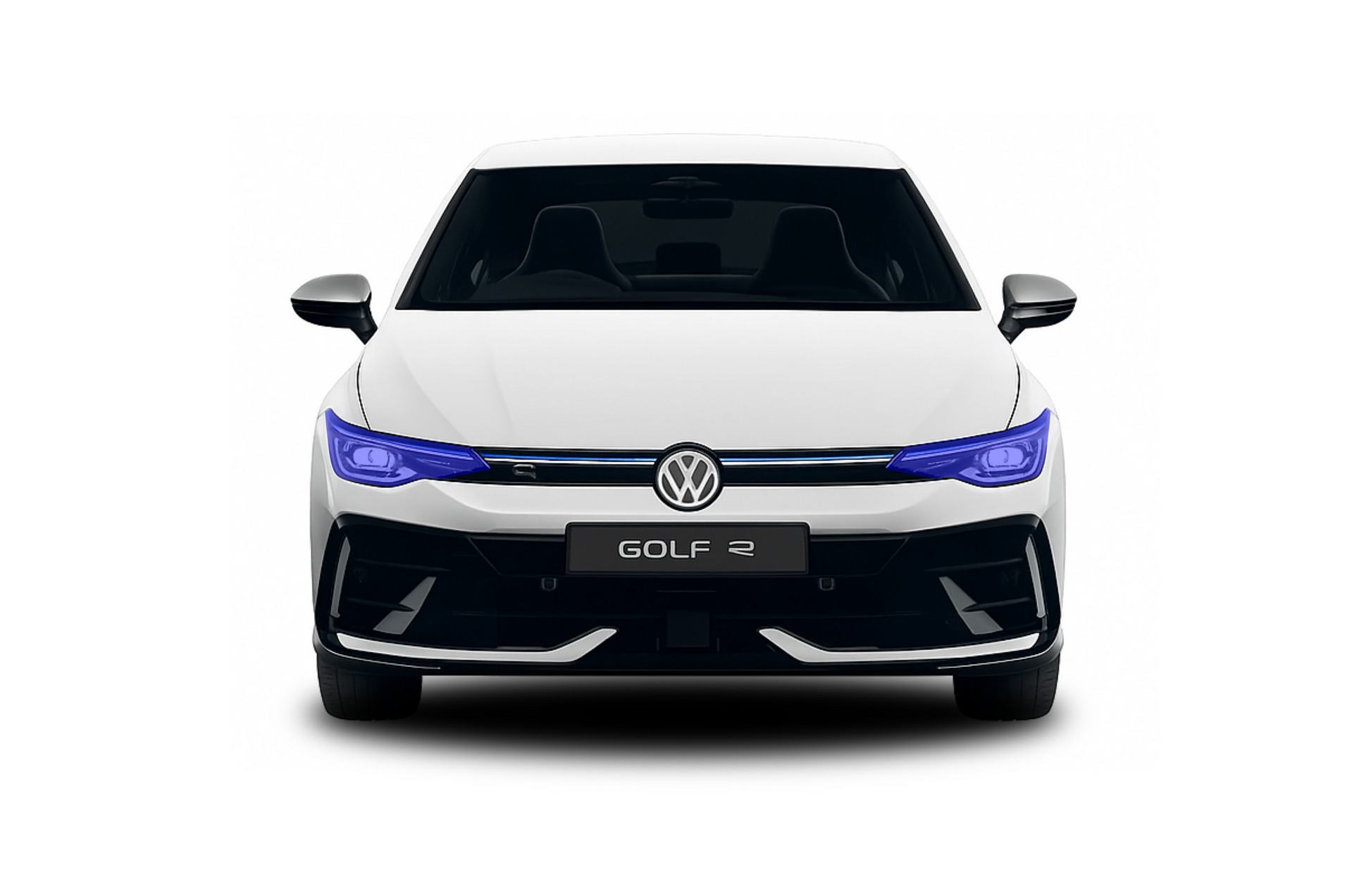 VW Golf MK8 and MK8.5 pre cut headlight ppf kit coverage area.