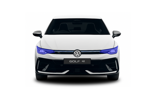 VW Golf MK8 and MK8.5 pre cut headlight ppf kit coverage area.