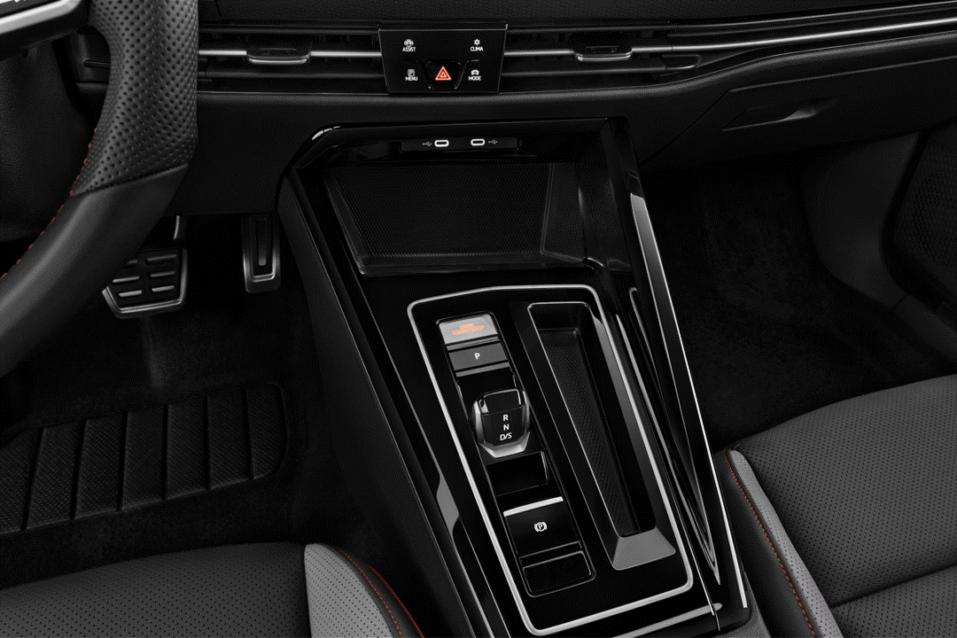 VW Golf MK8 and MK8.5 interior paint protection film kit centre console and gear selector coverage.