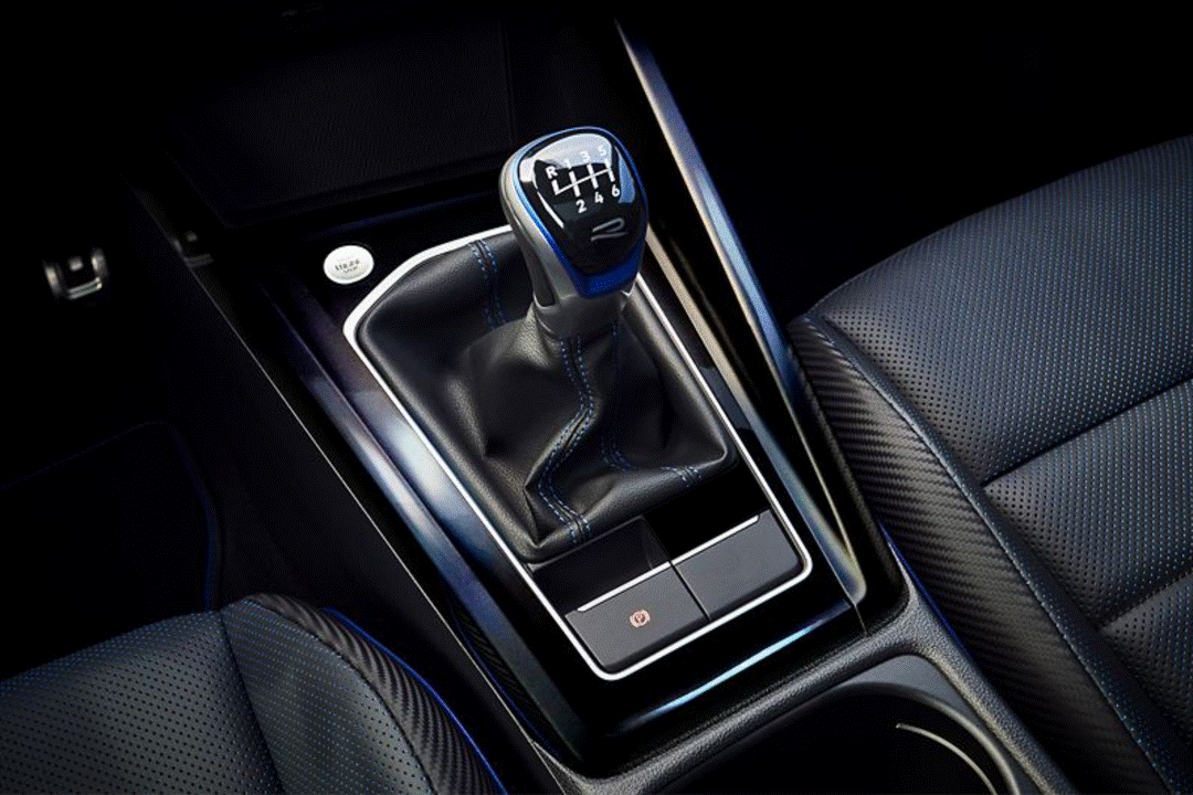 VW Golf MK8 and MK8.5 interior paint protection film kit manual centre console and gear selector coverage.