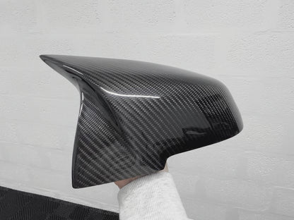 BMW F Series M Style Carbon Fibre / Gloss Black Wing Mirror Caps / Covers
