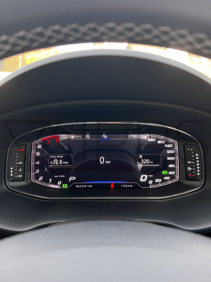 Seat Cupra Leon | Formentor | Ateca | Ibiza | Tarraco | Arona Digital Instrument Cluster / Virtual Cockpit Screen Protection Film Kit