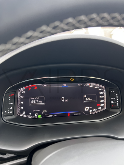 Seat Cupra Leon | Formentor | Ateca | Ibiza | Tarraco | Arona Digital Instrument Cluster / Virtual Cockpit Screen Protection Film Kit