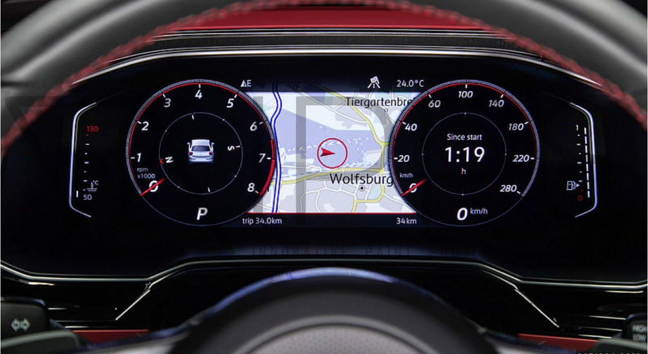 Volkswagen Polo | T-Cross | T-Roc Digital Instrument Cluster / Virtual Cockpit Screen Protection Film Kit