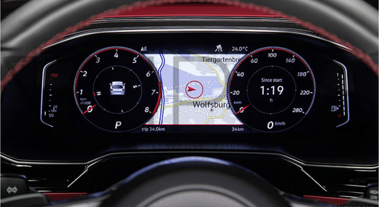 Volkswagen Polo Digital Instrument Cluster / Virtual Cockpit Screen Protection Film Kit (MK6)